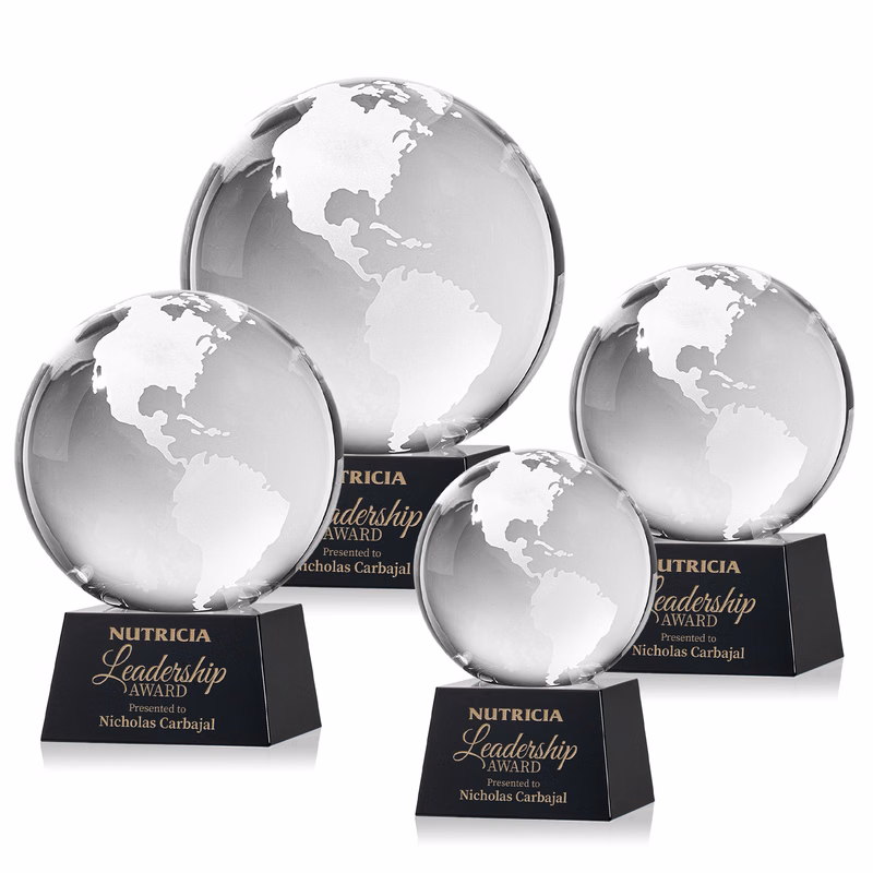 Globe Award on Robson Base - Black