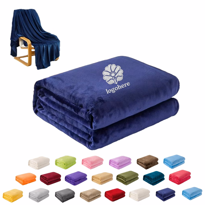 MOQ 20 200GSM Lightweight Flannel Throw