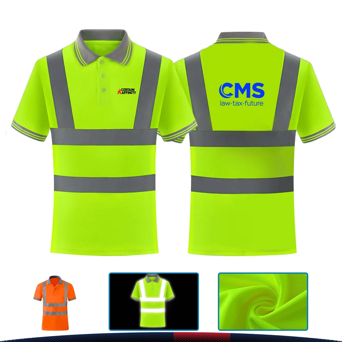 Reflective Safety Polo Short Sleeve 1
