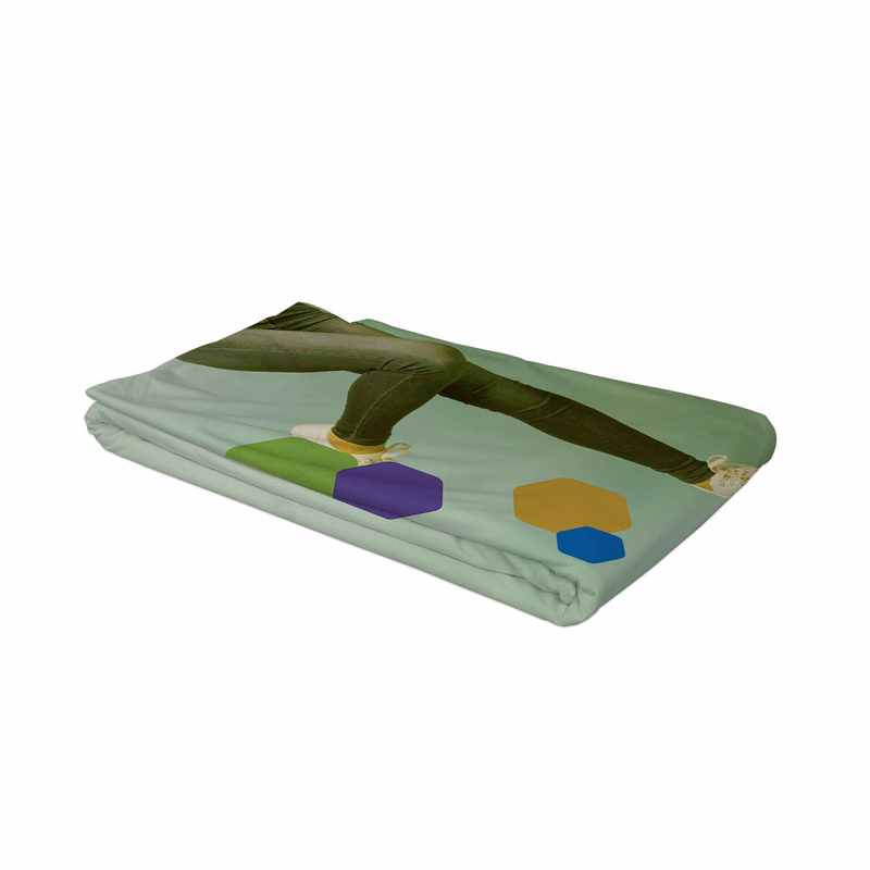 10' Straight Splash Floor Display 4-Sided Graphic Panel (Recycled Polyester Knit)