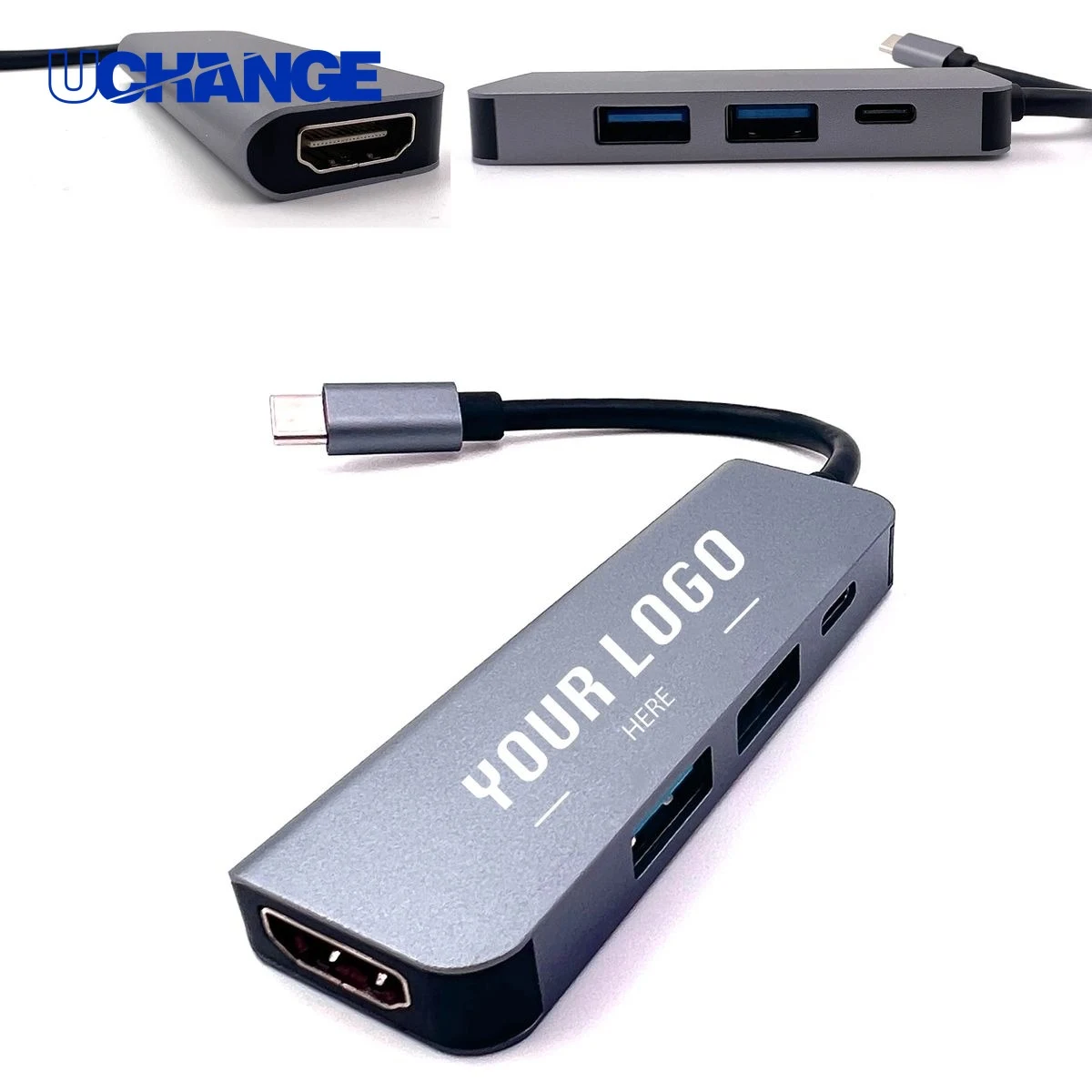 4-in-1 USB C Hub Multimedia Cable Adapter for Connectivity 1