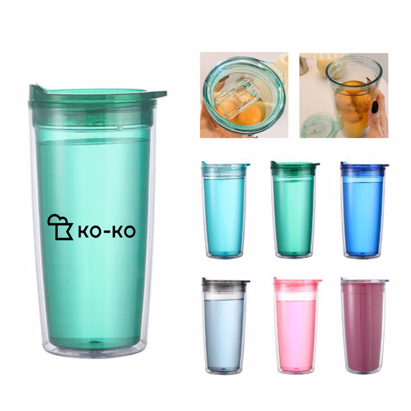 18OZ RPET Double Wall Tumbler With A Handle