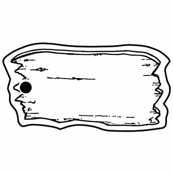 Wooden Sign Key Tag - Spot Color