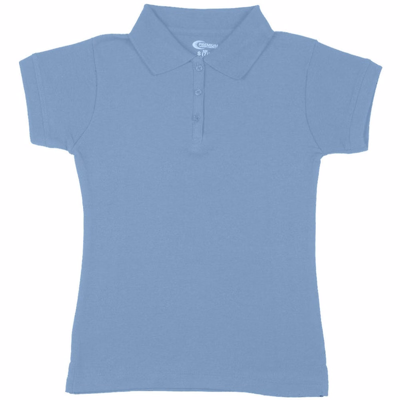 Girls' Polo Shirts - Light Blue Size 10/12 (M)