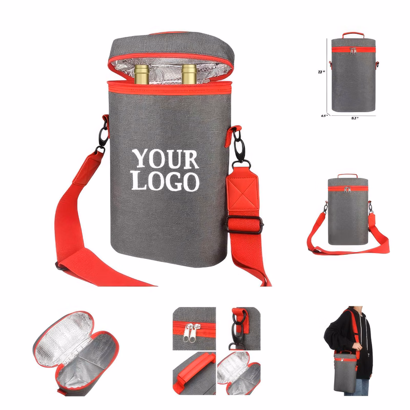 Customizable Insulated Cooler Bag Leakproof Wine Tote