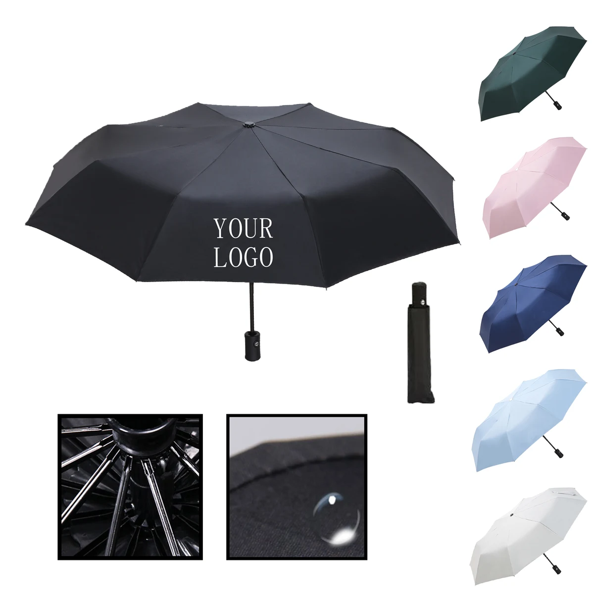 MOQ 20 PCS Auto Open Close Parasol With Logo 1