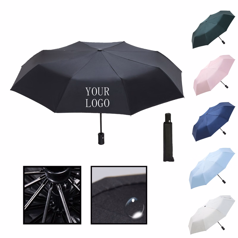 MOQ 20 PCS Auto Open Close Parasol With Logo