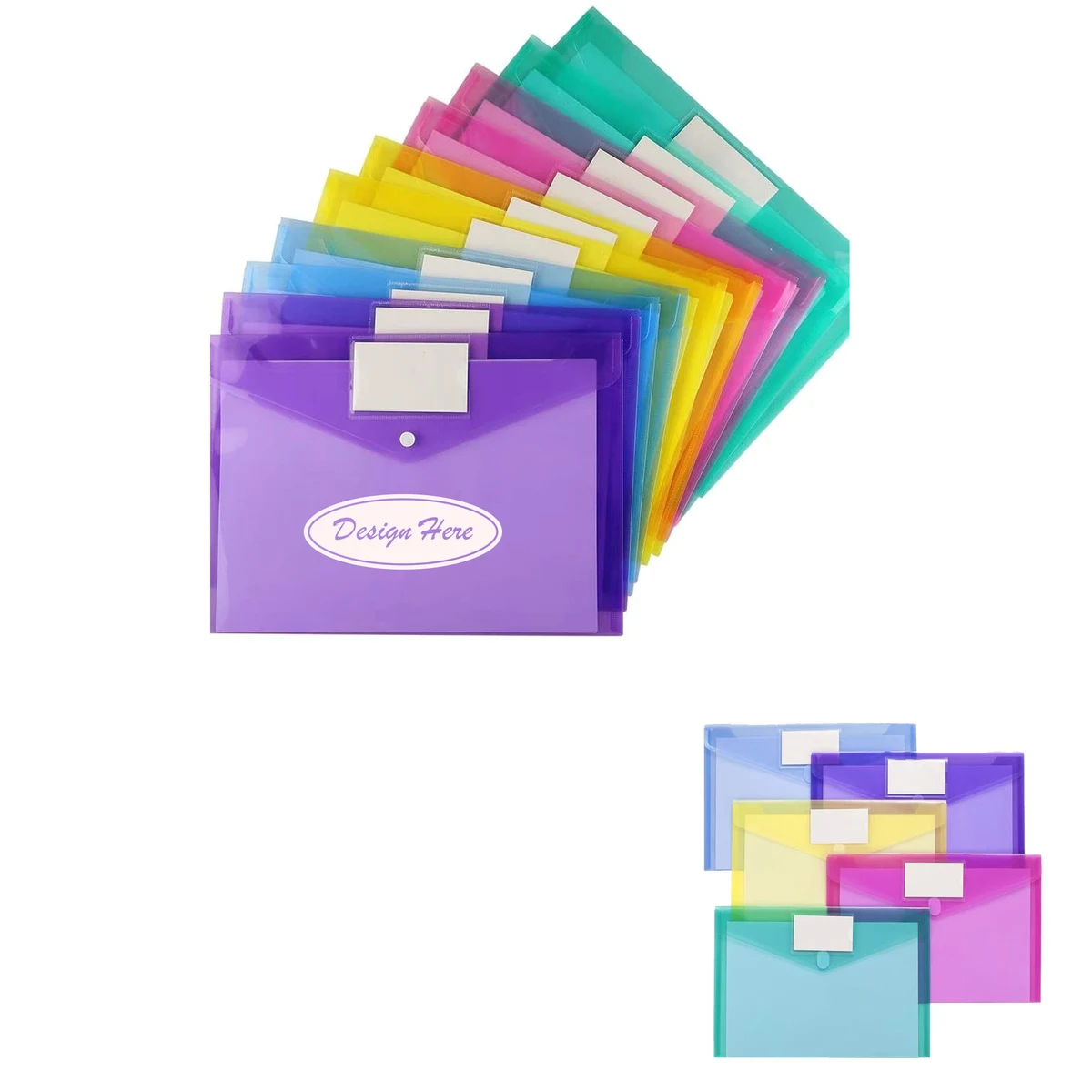 Personalized A4 Clear Plastic Document Holder Bag 1
