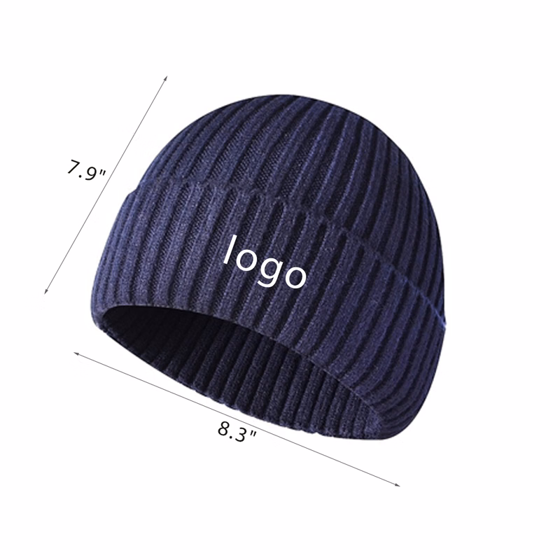 Thickened custom-made solid-color woolen hats for autumn and winter