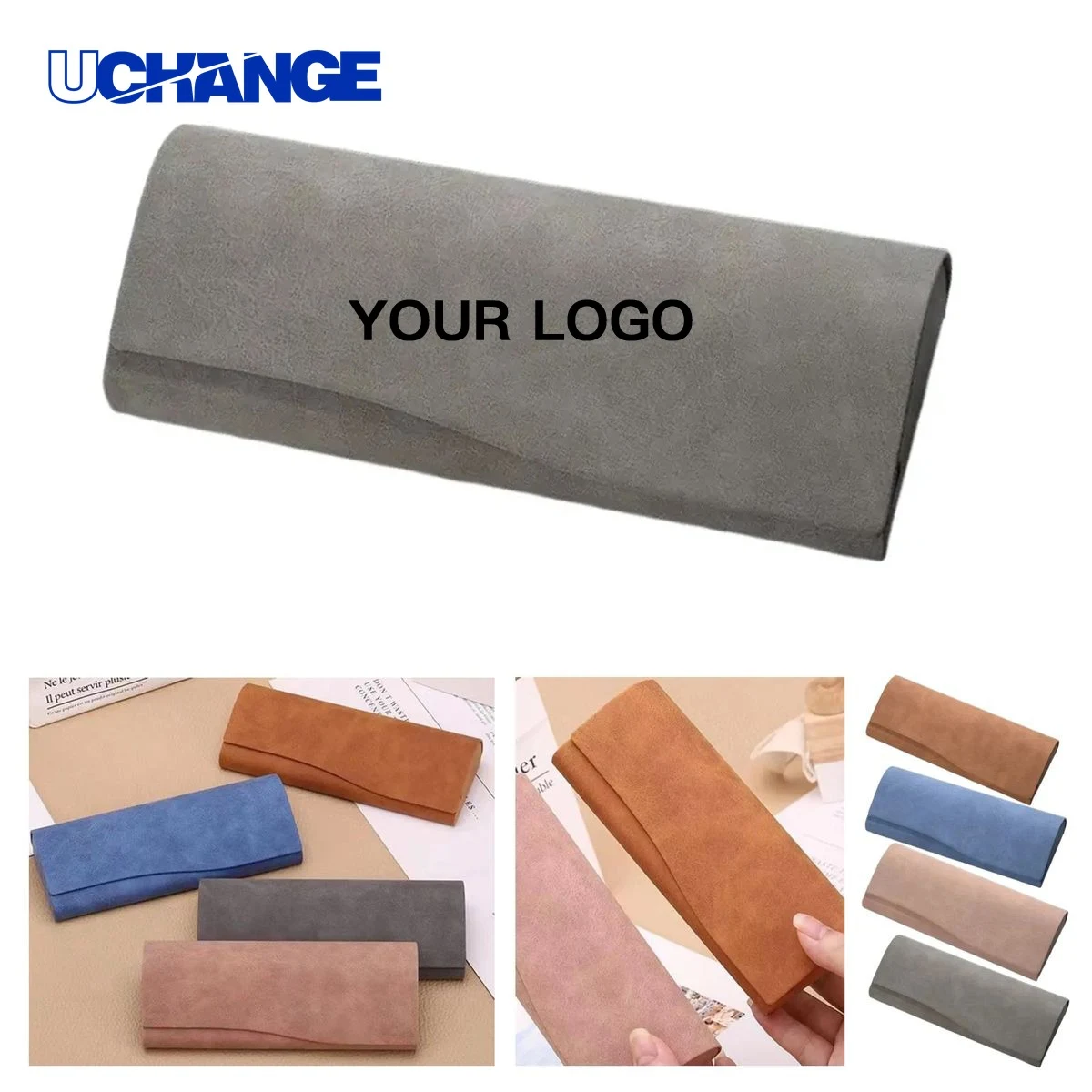 Compact Leather Eyewear Case with Soft Lining 1