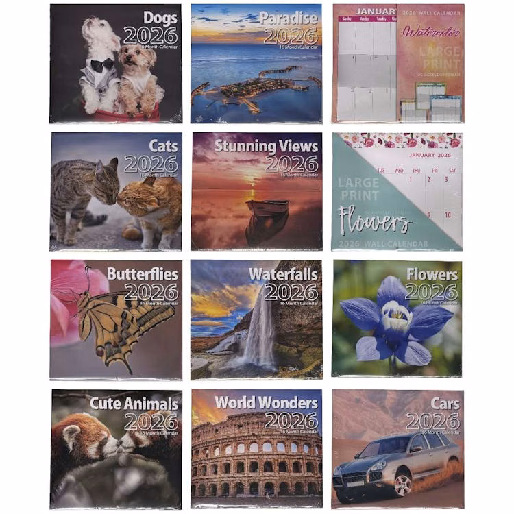 2026 Wall Calendar - 12 x 11 Inches