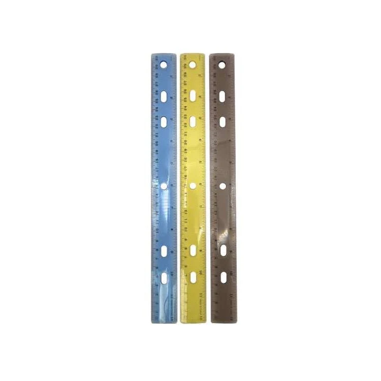 Transparent Plastic Rulers - Assorted 12" 1