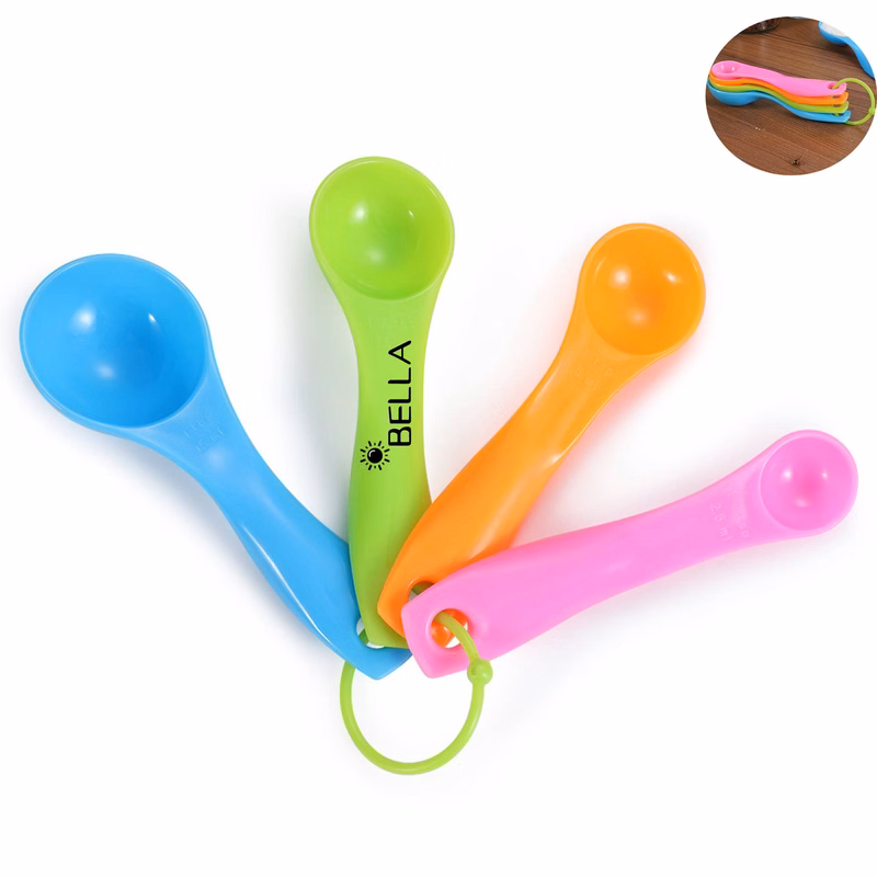 Colorful Measuring Plastic Spoons 4-Piece Set