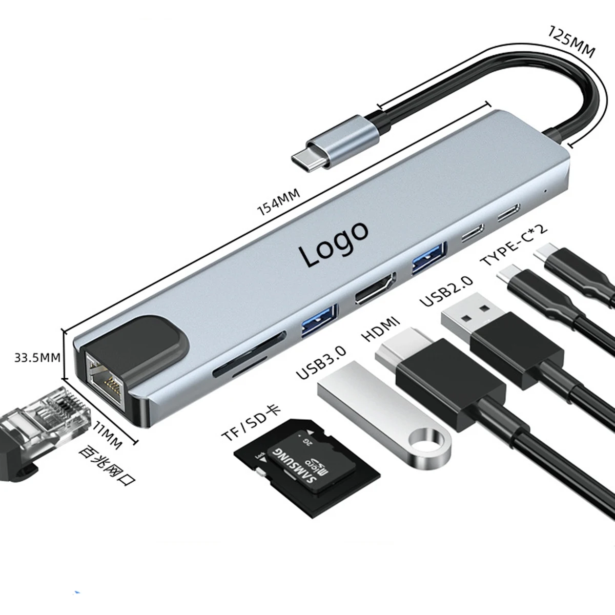 8-IN-1 USB C Adapter 1