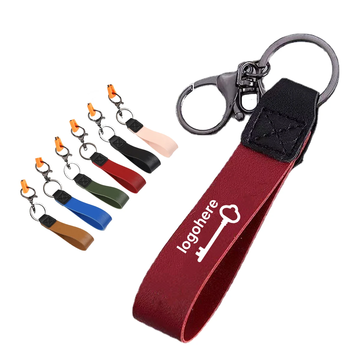 Custom PU Leather Keychain for Bags and Backpacks 1