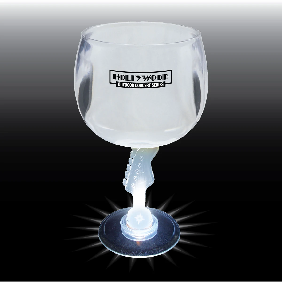 12oz Light Up Novelty Stem Plastic Wine Goblet 1