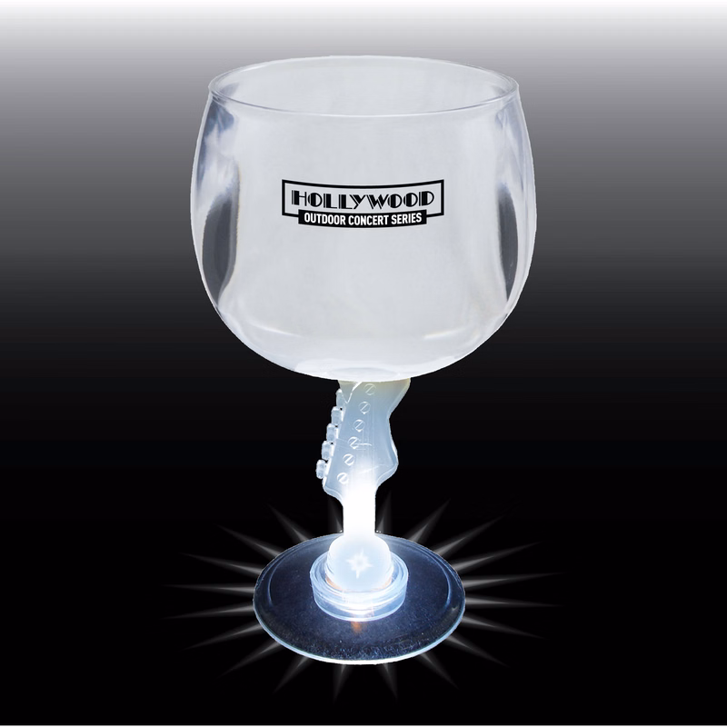 12oz Light Up Novelty Stem Plastic Wine Goblet