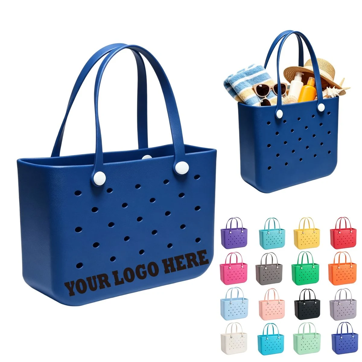 EVA Hollow Hole Waterproof Beach Tote 1