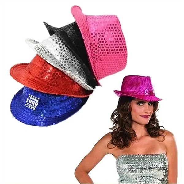 Western Sequin Fedora Hat Bling Dance Hats 1