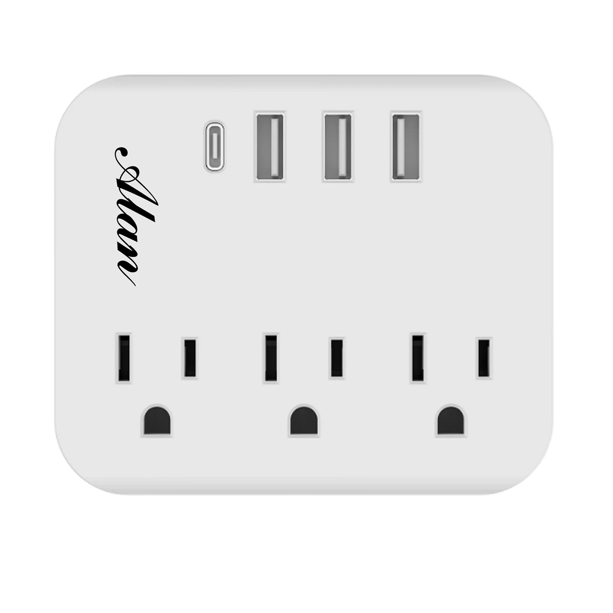 Delicate ABS Wall -Charger W/ 3 Outlets Extender 1