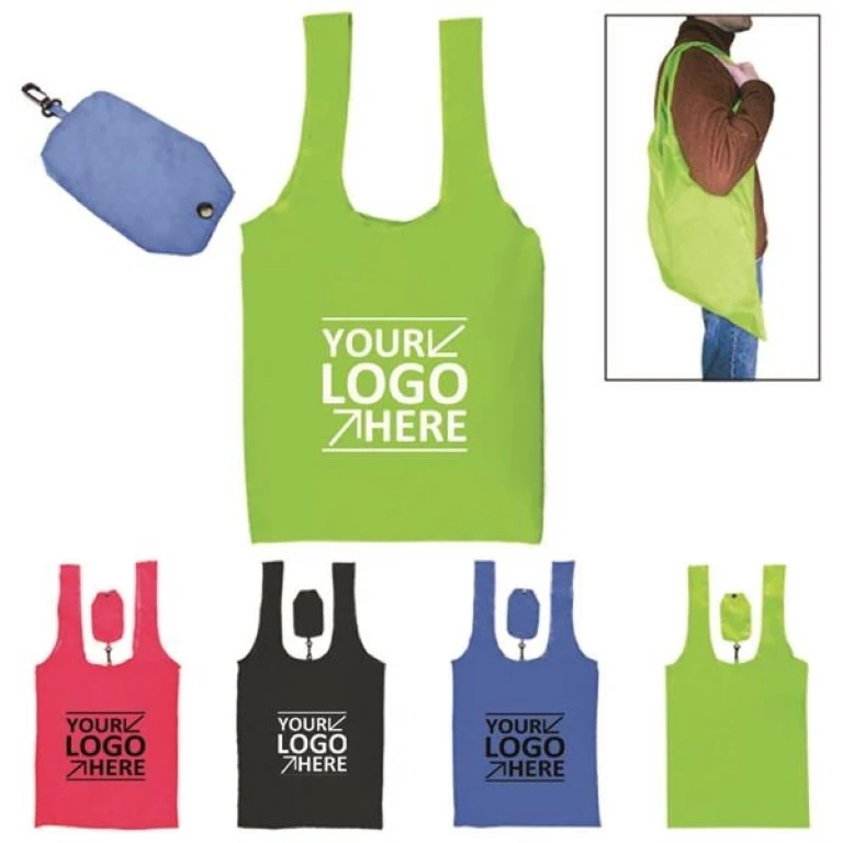 Folding Shopping Grocery Tote, custom tote bag with logo imprint 1