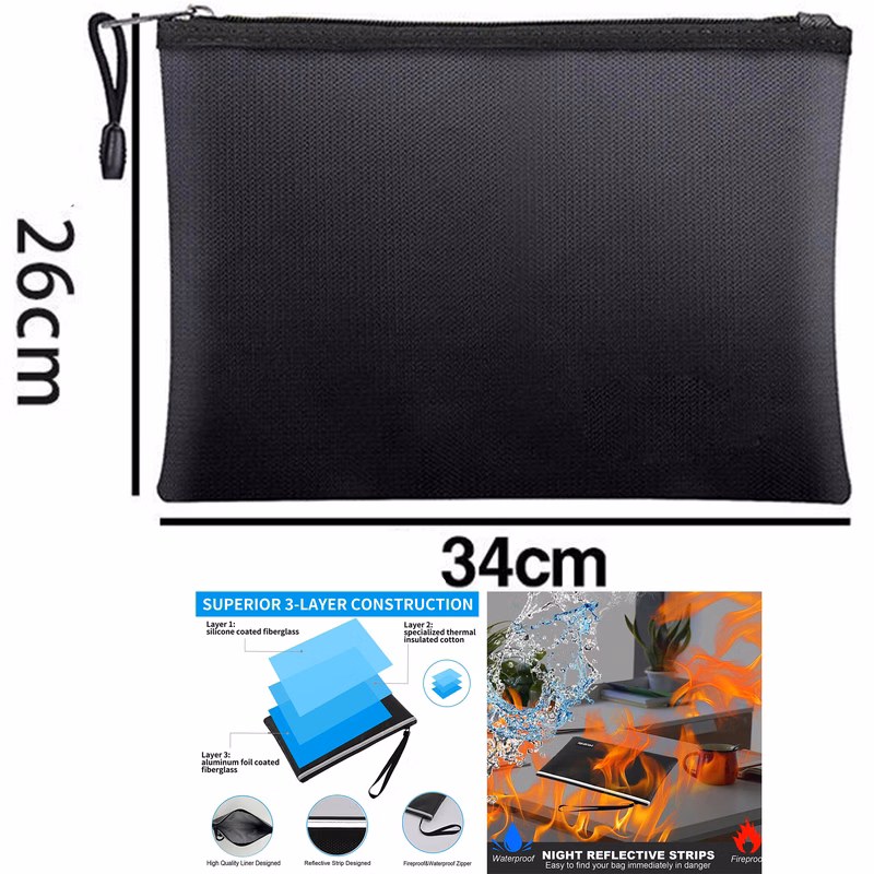 Fireproof Waterproof Money Document Bag