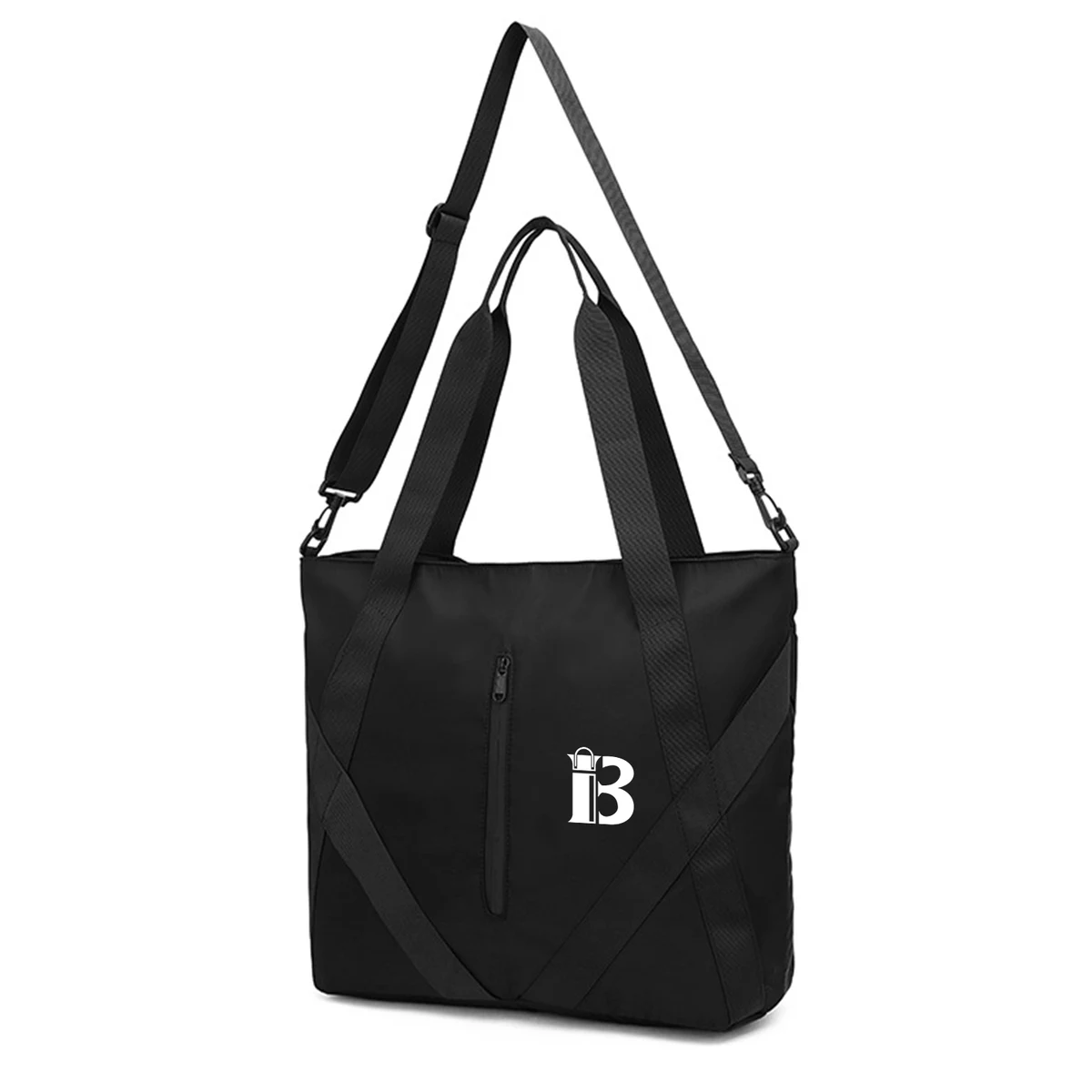Shoulder Tote Bag with Zipper, custom tote bag with logo imprint 1