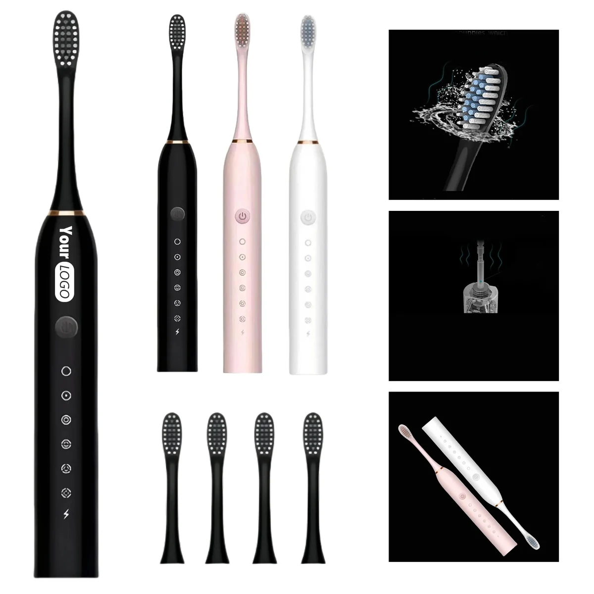Rechargeable Electric Toothbrush With Replacement Brush Head 1