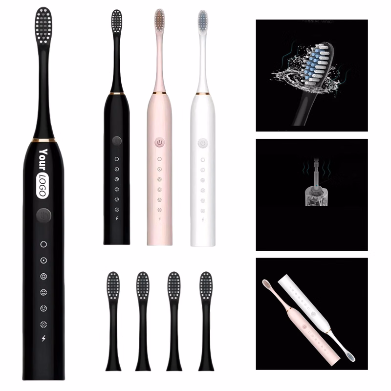 Rechargeable Electric Toothbrush With Replacement Brush Head