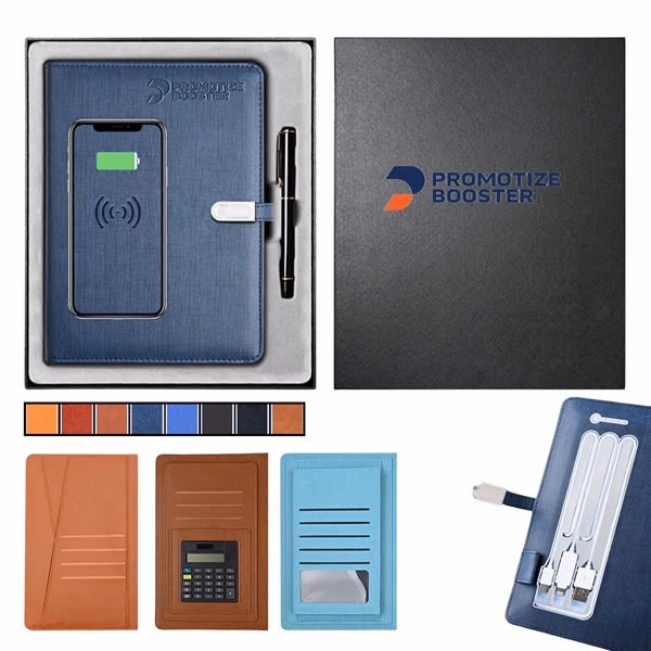 Wireless Charging Notebook Set Business Combo