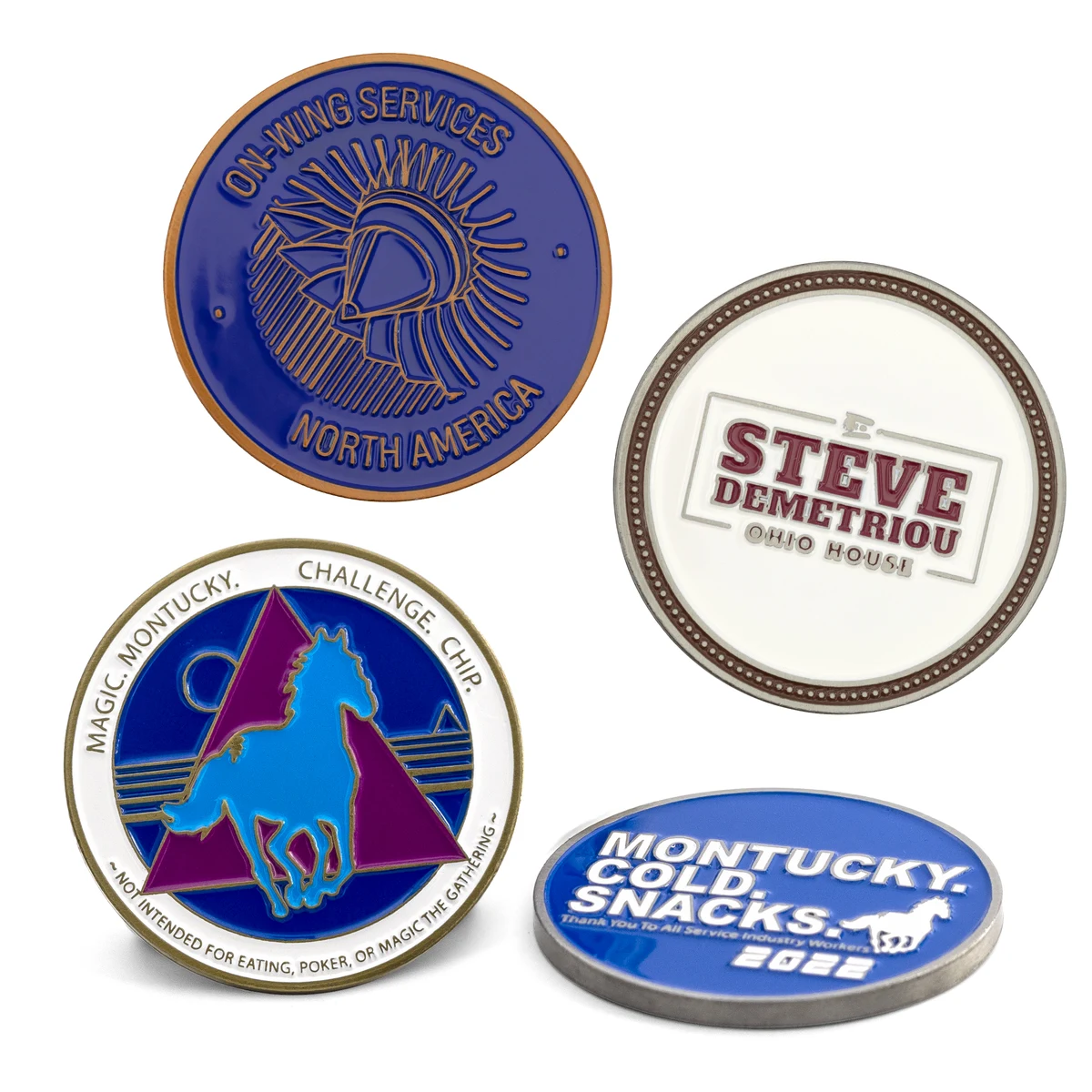 Die Struck Economy Iron Challenge Coins (2") 1