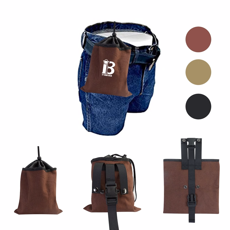 Outdoor Canvas Waist Hanging Foraging Pouch