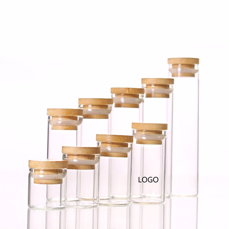 Clear Vial With Bamboo Lid