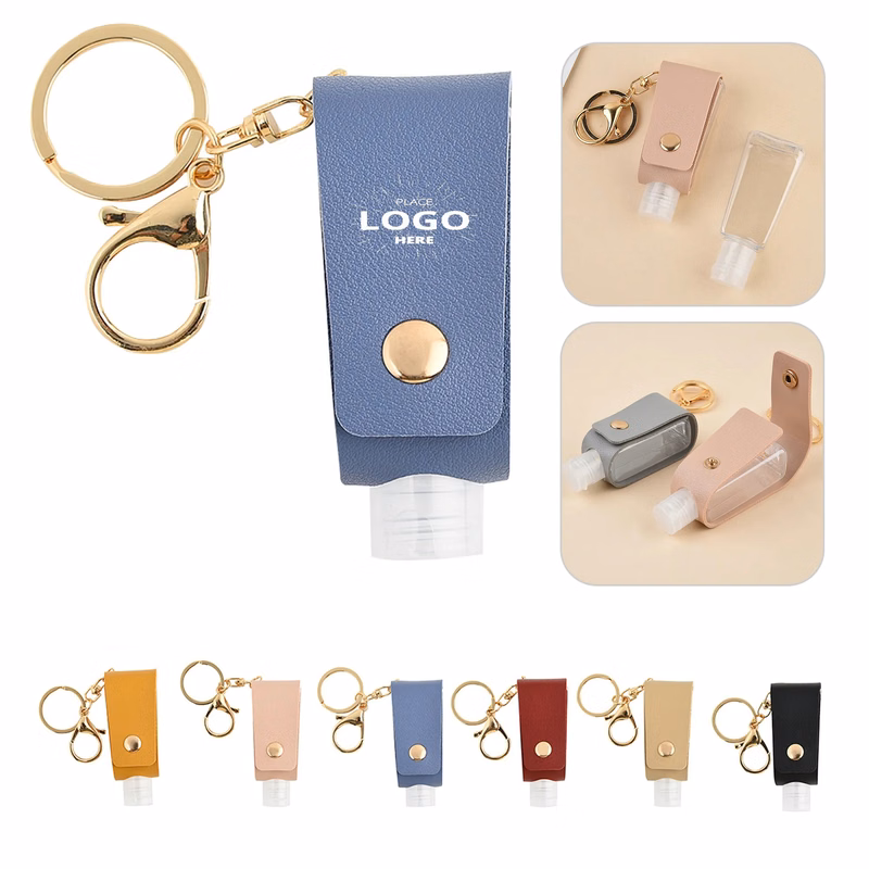 Leather Keychain Holder for Hand Sanitizer