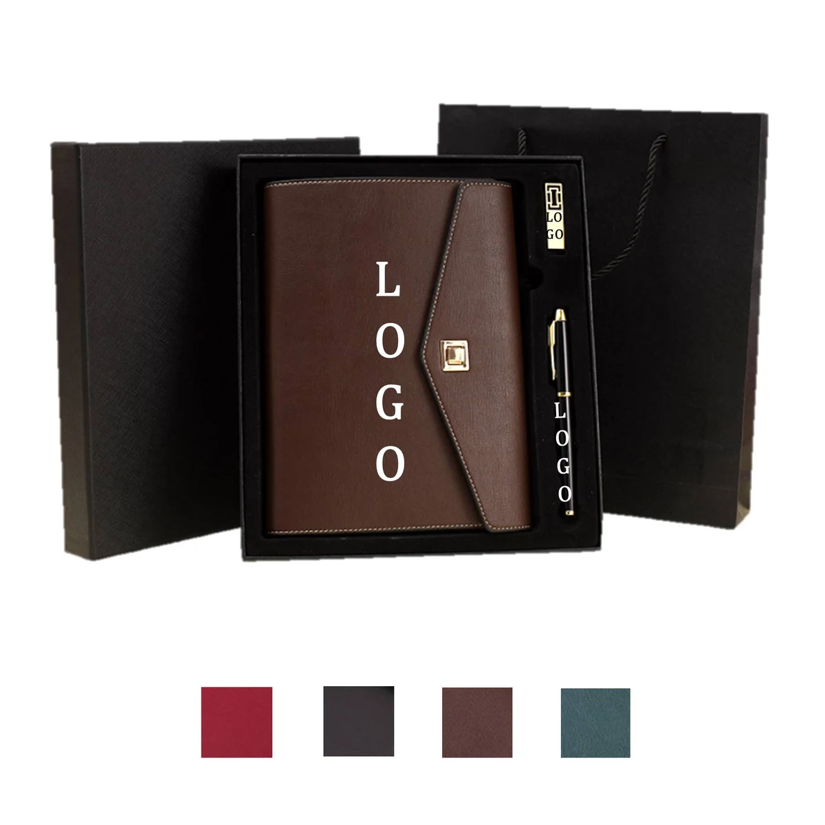 Notebook Pen And Flash Drive Business Set 1