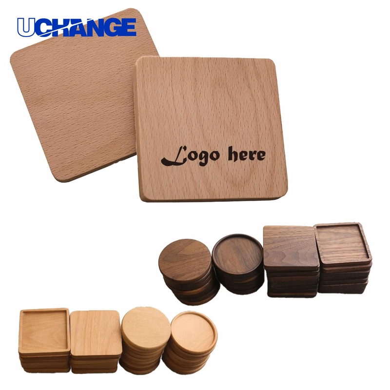 Natural Wooden Drink Coaster Mat