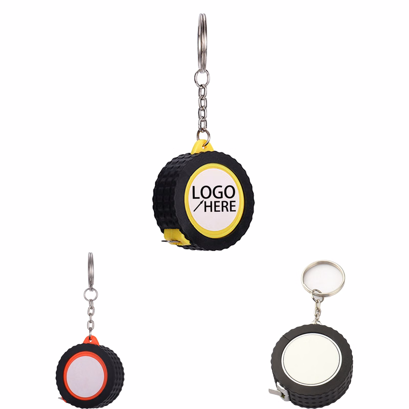 Creative Tire-Shaped Measuring Tape Keychain