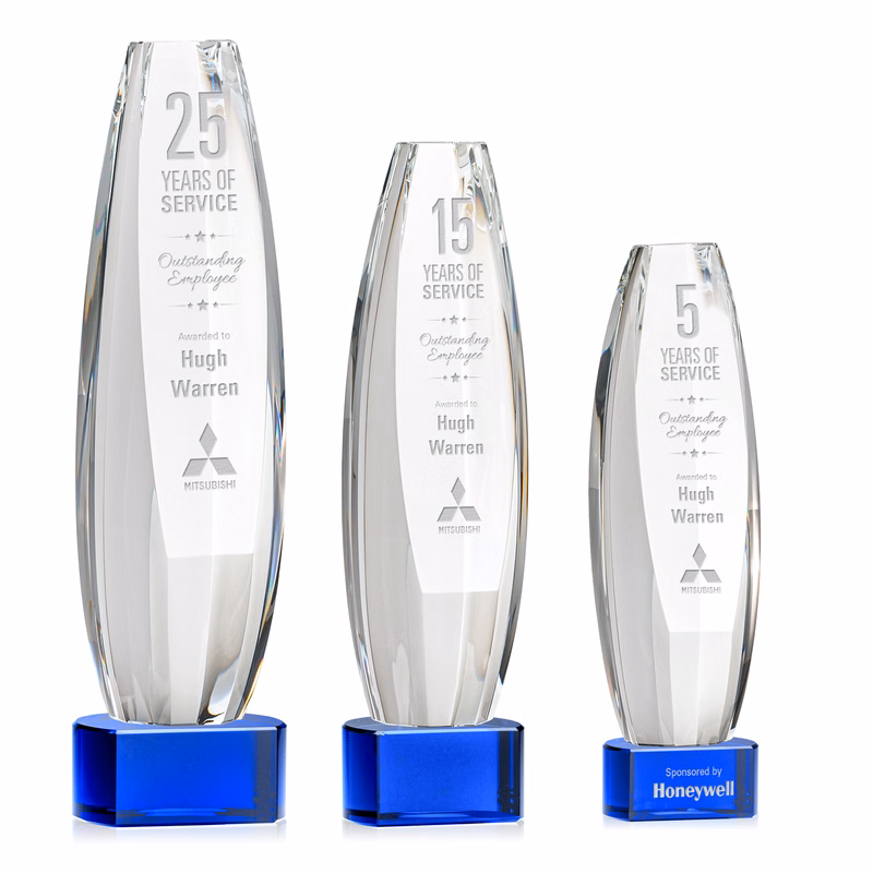 Hoover Award on Paragon Base - Blue