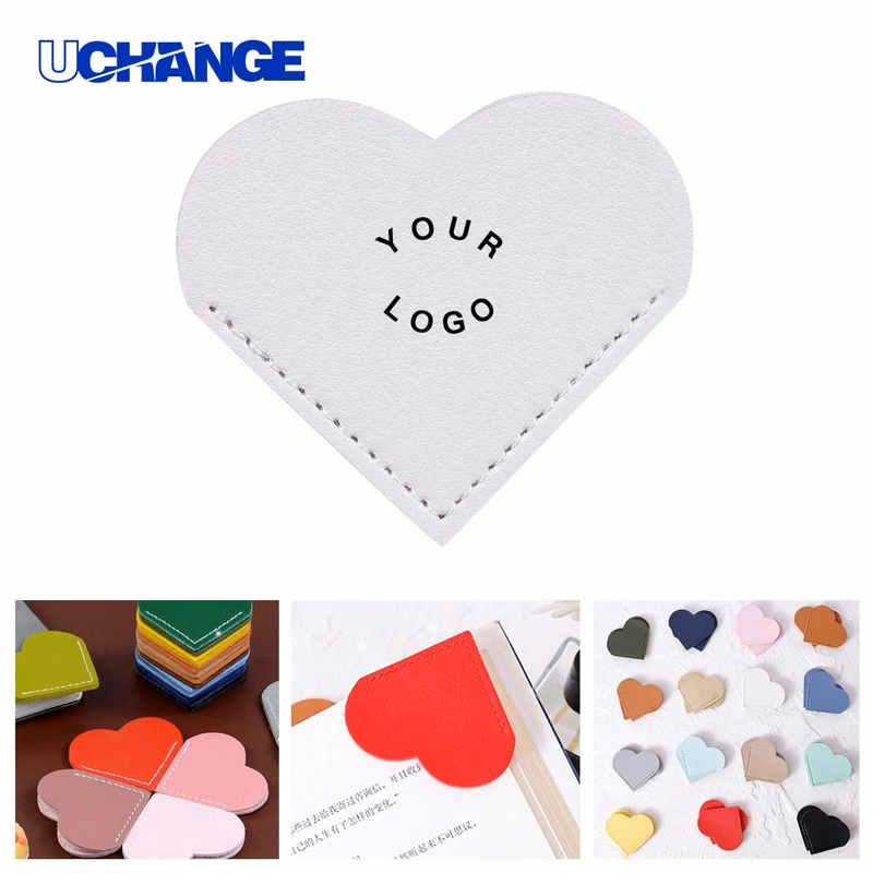 Heart Shaped Leather Bookmark for Daily Use