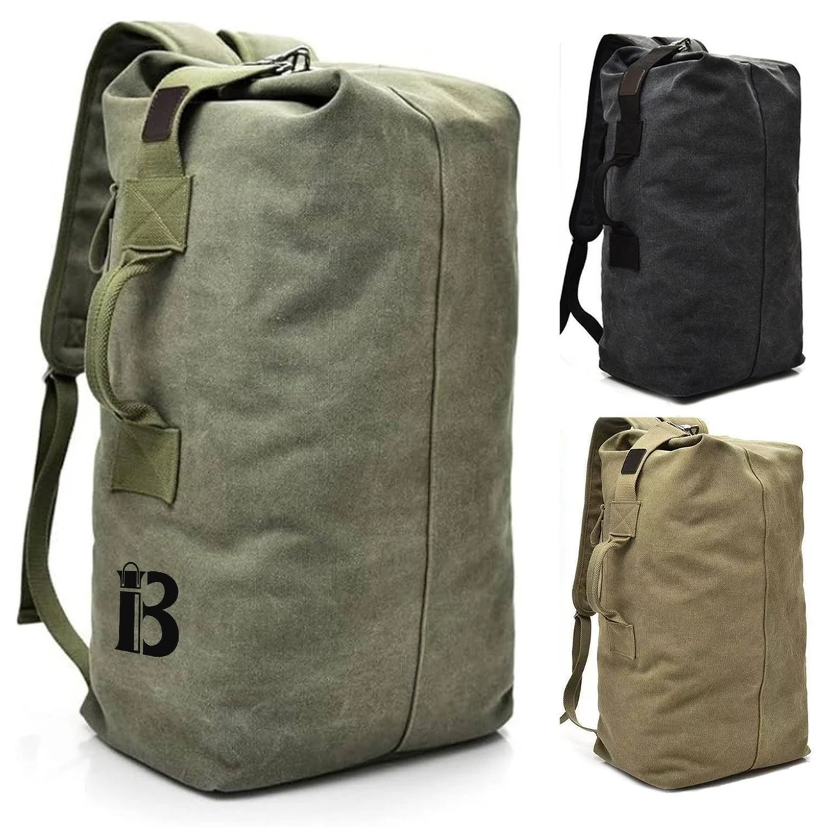 Multifunction Large Capacity Canvas Hiking Backpack 1