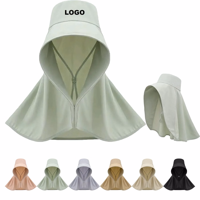 Ice Silk Shawl Integrated Sun Hat