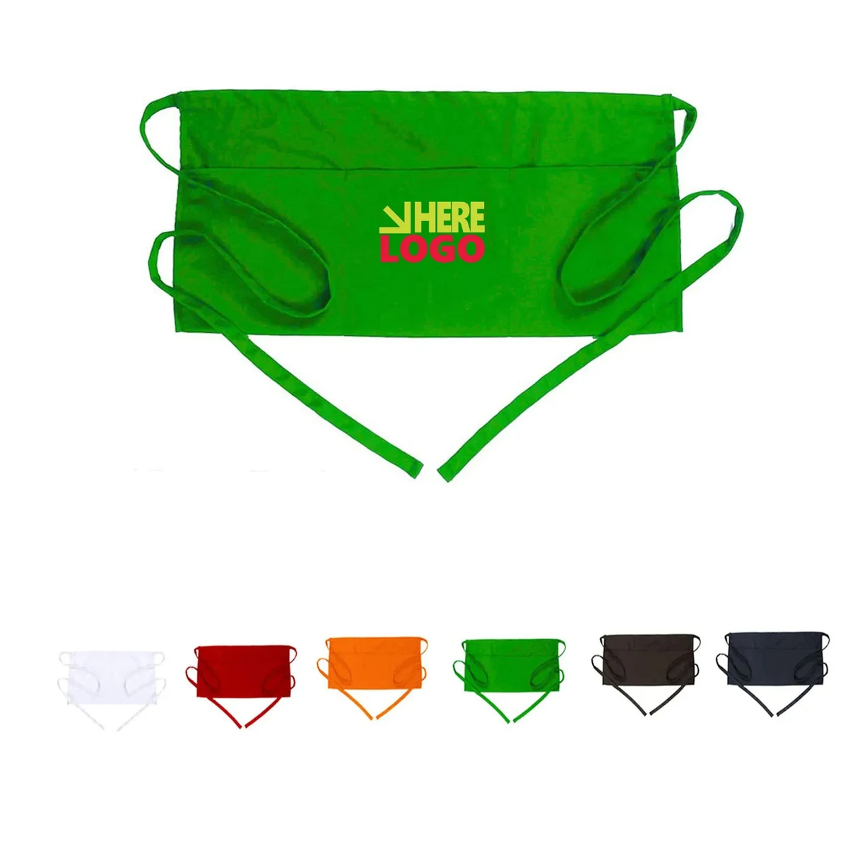Long Waist Strap Half Apron 1