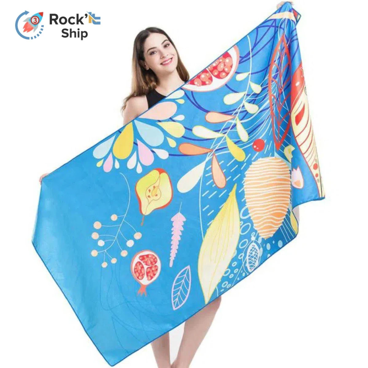 Rock'it 3-Day Sublimated Microfiber Sand Proof Beach Towel (25"x 50") 1