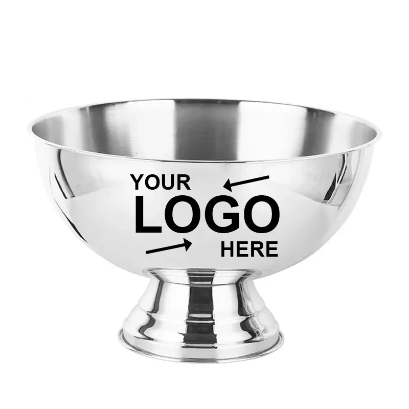 3.5Gal Hammered Pedestal Punch Bowl 1