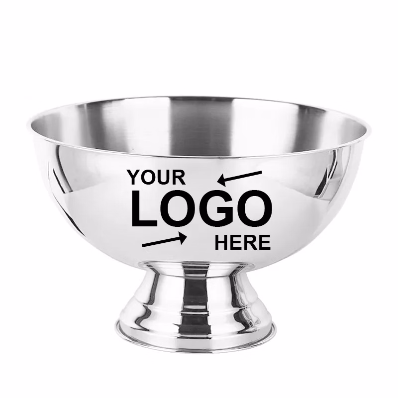 3.5Gal Hammered Pedestal Punch Bowl