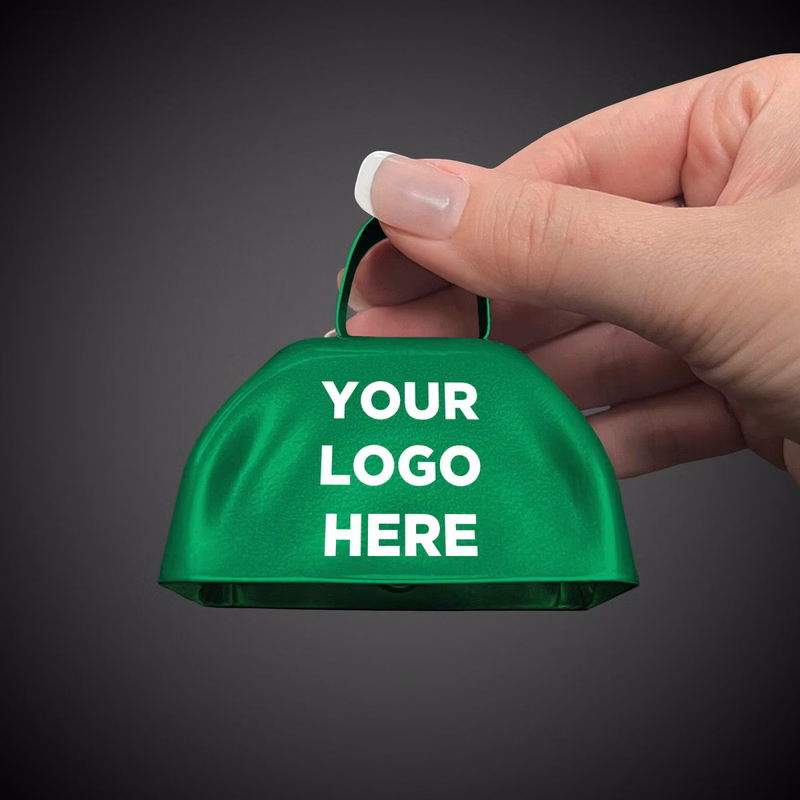 Green 3" Metal Cowbell