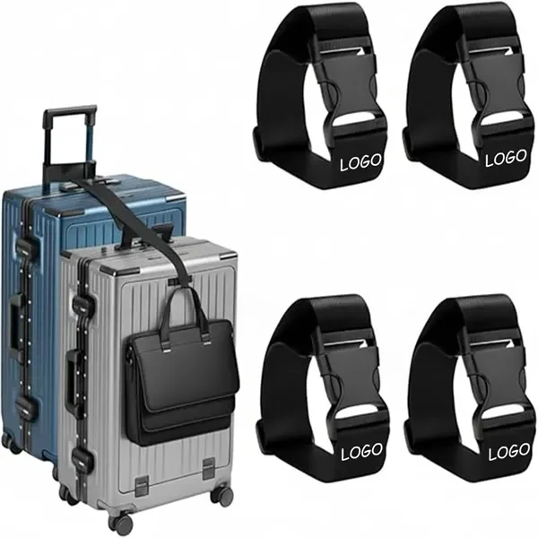 Custom 11.8 Travel Luggage Strap with Quick Release Buckle — Stretchy Suitcase Organizer 1