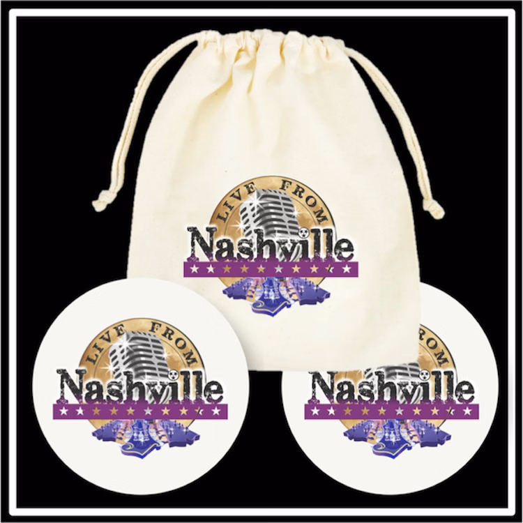 2 Round Coaster Pouch Set - Basic Pouch Print