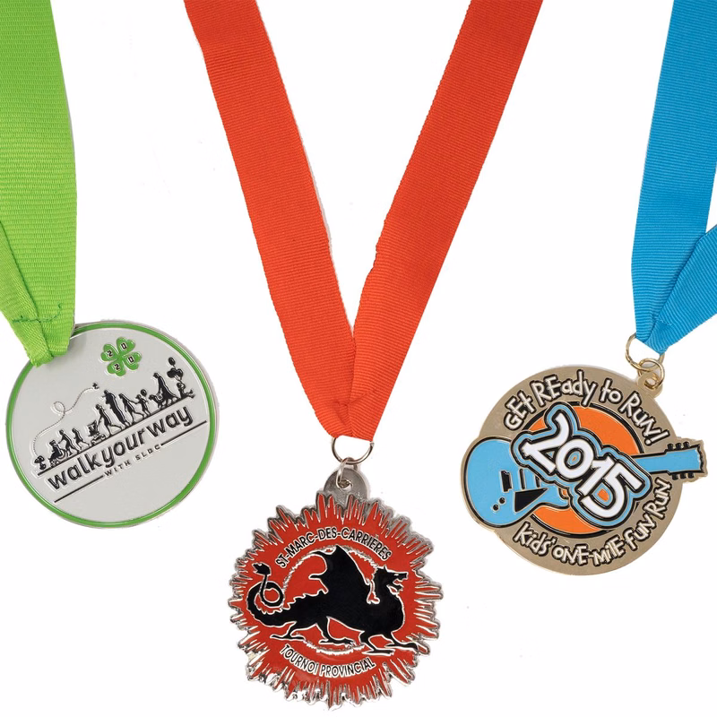 Diestruck Soft Enamel Medals: 2 1/2" DIA