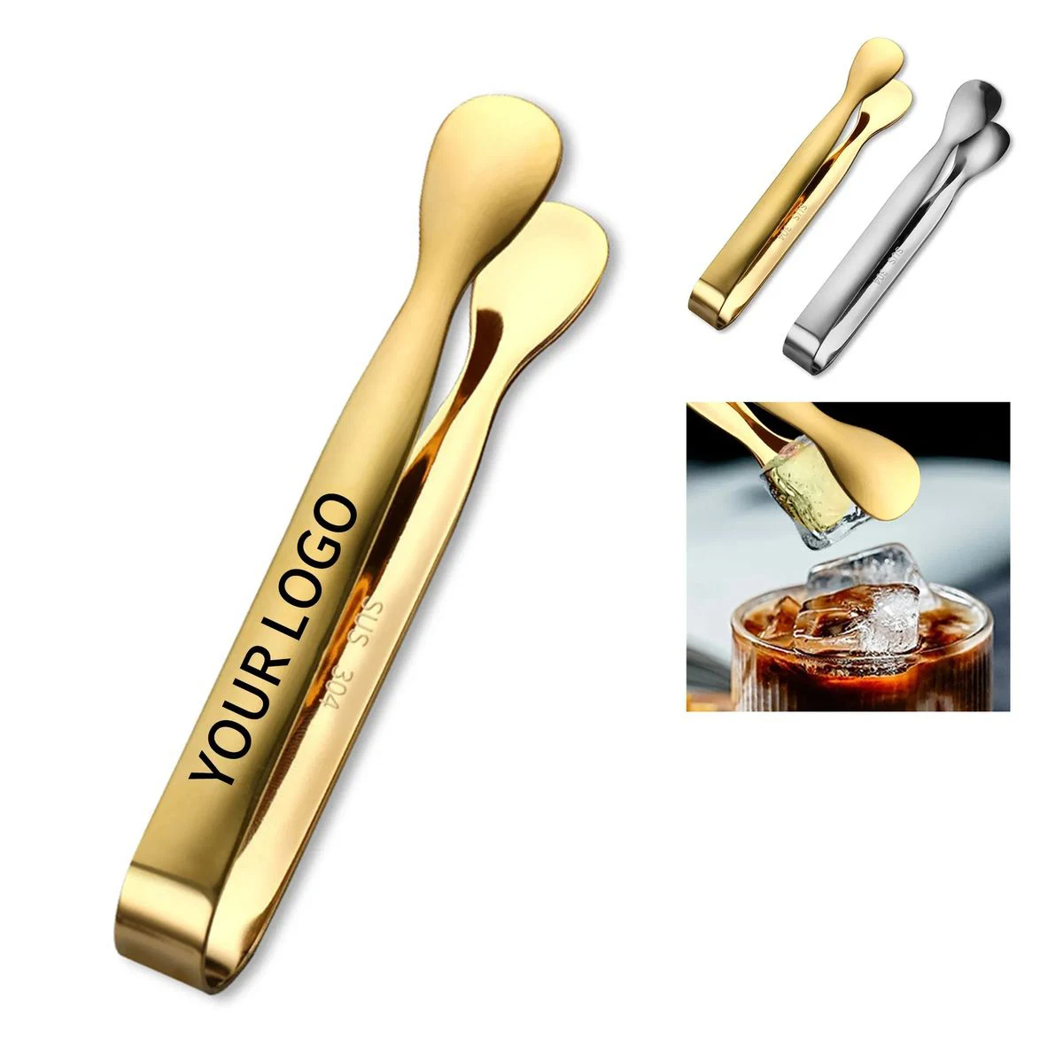 4.3 Inch Stainless Steel Serving Tongs 1